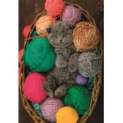 Puzzle Clementoni Gatito entre Madejas de 500 Piezas