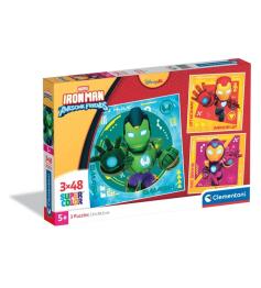 Puzzle Clementoni Iron Man Awesome Friends de 3 x 48 Piezas