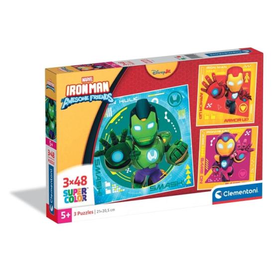 Puzzle Clementoni Iron Man Awesome Friends de 3 x 48 Piezas