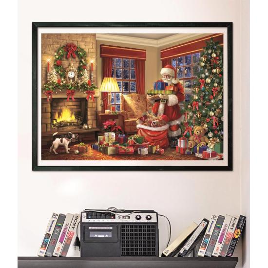 Puzzle Clementoni La Visita De Papá Noel de 1000 Piezas