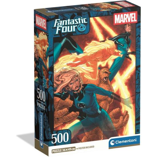 Puzzle Clementoni Los Cuatro Fantásticos de 500 Piezas Puzzle Clementoni Los Cuatro Fantásticos de 500 Piezas