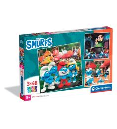 Puzzle Clementoni Los Pitufos de 3 x 48 Piezas