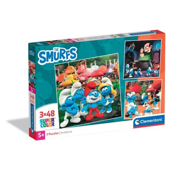 Puzzle Clementoni Los Pitufos de 3 x 48 Piezas
