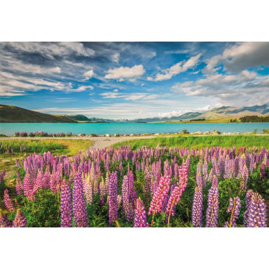 Puzzle Clementoni Lupinos En El Lago Tekapo de 1500 Piezas