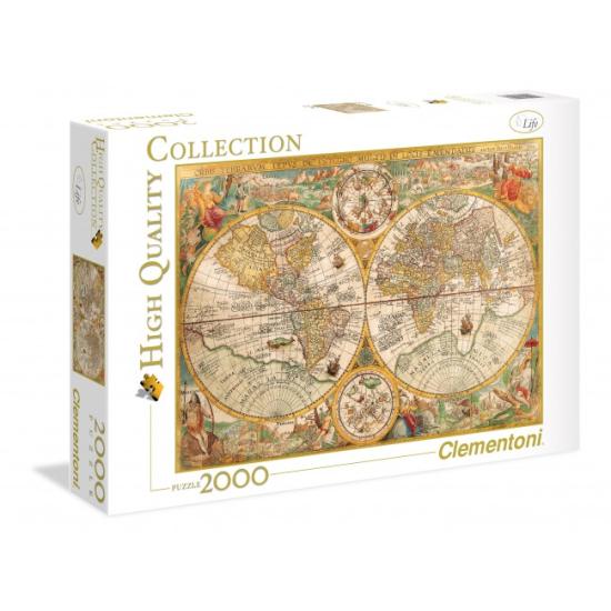 Puzzle Clementoni Mapa Antiguo del Mundo de 2000 Piezas