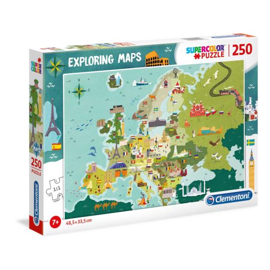 Puzzle Clementoni Mapa de Hitos de Europa de 250 Pzs Puzzle Clementoni Mapa de Hitos de Europa de 250 Pzs