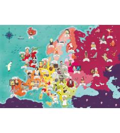 Puzzle Clementoni Mapa de Personajes de Europa de 250 Piezas
