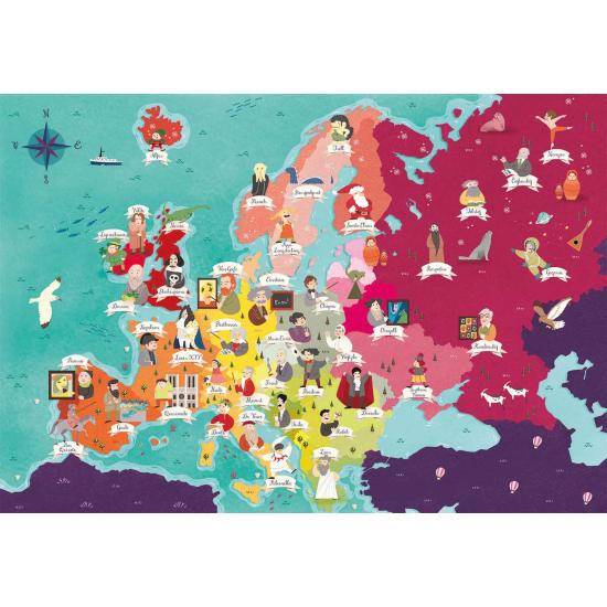 Puzzle Clementoni Mapa de Personajes de Europa de 250 Piezas Puzzle Clementoni Mapa de Personajes de Europa de 250 Piezas