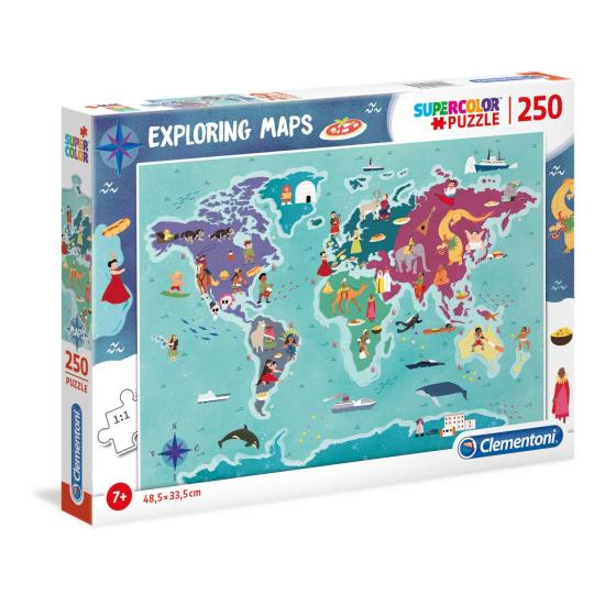 Puzzle Clementoni Mapa de Tradiciones por el Mundo de 250 Pzs