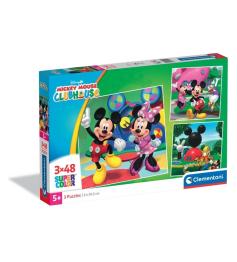 Puzzle Clementoni Mickey de 3 x 48 Piezas