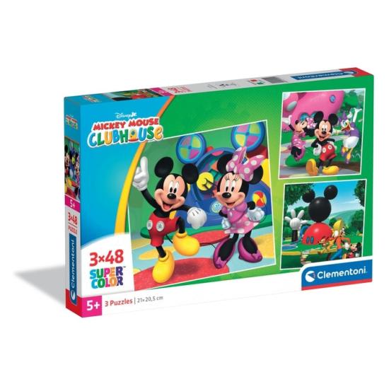 Puzzle Clementoni Mickey de 3 x 48 Piezas