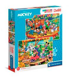 Puzzle Clementoni Mickey y Amigos de 2 x 60 Piezas