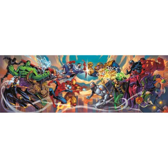 Puzzle Clementoni Panorama Marvel Heroes y Villanos 1000 Pzs
