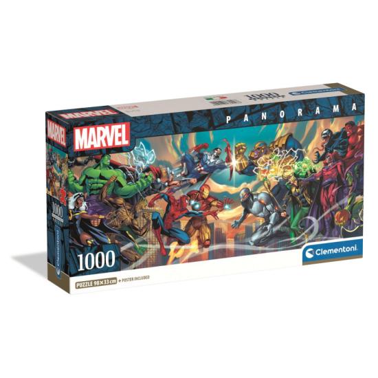 Puzzle Clementoni Panorama Marvel Heroes y Villanos 1000 Pzs