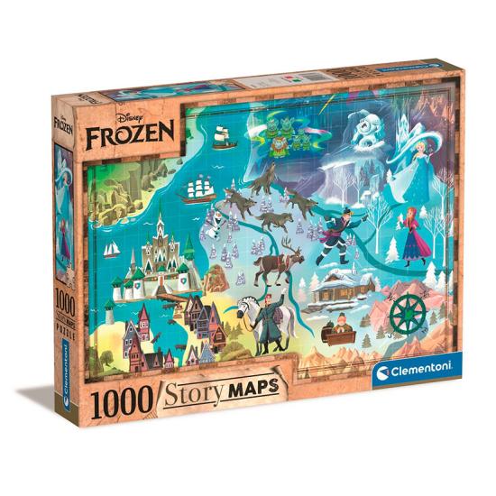 Puzzle Clementoni Story Maps Frozen de 1000 Piezas Puzzle Clementoni Story Maps Frozen de 1000 Piezas