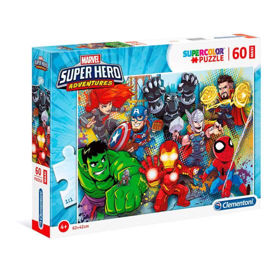 Puzzle Clementoni Superhéroes Marvel Maxi de 60 Piezas Puzzle Clementoni Superhéroes Marvel Maxi de 60 Piezas