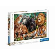 Puzzle Clementoni Felinos Salvajes de 500 Piezas