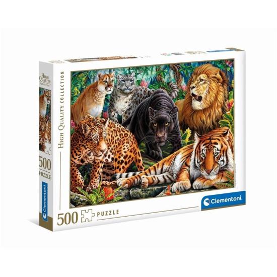 Puzzle Clementoni Felinos Salvajes de 500 Piezas Puzzle Clementoni Felinos Salvajes de 500 Piezas