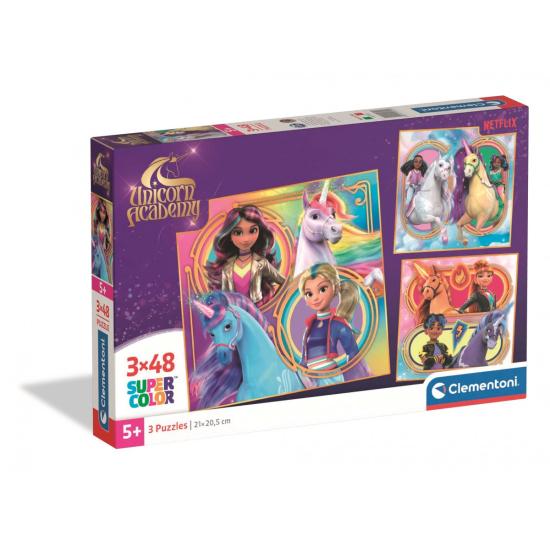 Puzzle Clementoni Unicorn Academy 3 x 48 Piezas Puzzle Clementoni Unicorn Academy 3 x 48 Piezas