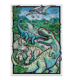 Puzzle Cloudberries Dinosaurs Imagen Efecto 3D de 500 Piezas