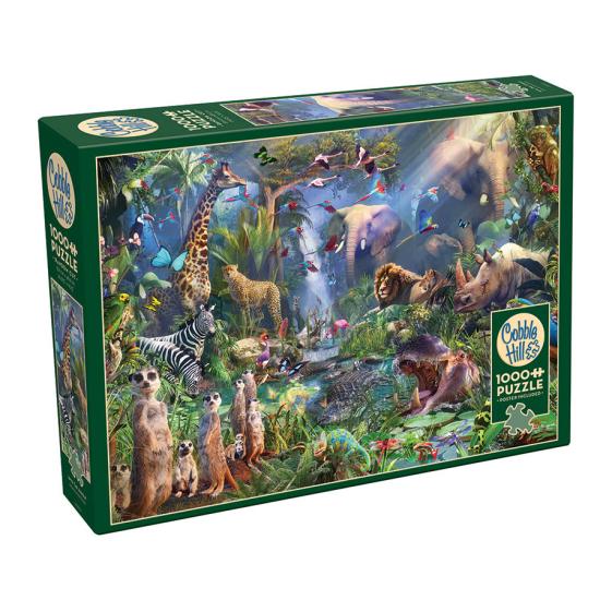 Puzzle Cobble Hill Animales en la Jungla de 1000 Piezas Puzzle Cobble Hill Animales en la Jungla de 1000 Piezas