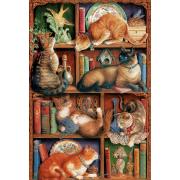 Puzzle Cobble Hill Biblioteca Felina de 2000 Piezas