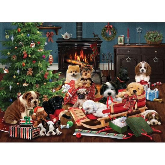 Puzzle Cobble Hill Cachorros de Navidad de 1000 Piezas Puzzle Cobble Hill Cachorros de Navidad de 1000 Piezas
