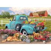 Puzzle Cobble Hill Camioneta con Flores de 1000 Piezas