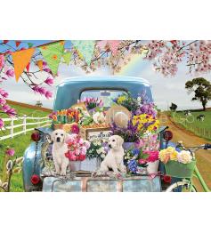 Puzzle Cobble Hill Camioneta en Primavera XXL de 500 Piezas