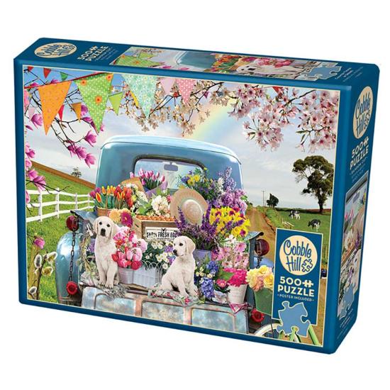 Puzzle Cobble Hill Camioneta en Primavera XXL de 500 Piezas Puzzle Cobble Hill Camioneta en Primavera XXL de 500 Piezas