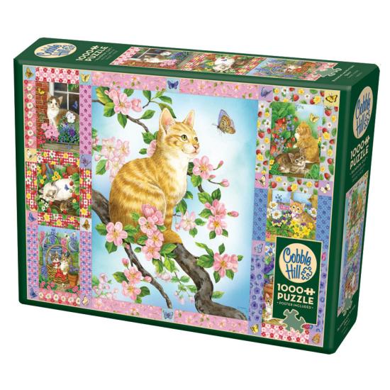 Puzzle Cobble Hill Colcha de Gatitos y Flores de 1000 Piezas Puzzle Cobble Hill Colcha de Gatitos y Flores de 1000 Piezas