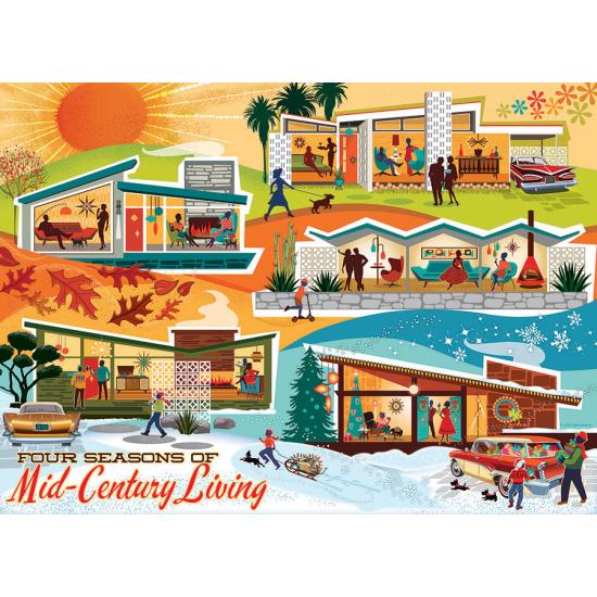 Puzzle Cobble Hill Cuatro Estaciones Retro XXL de 500 Piezas Puzzle Cobble Hill Cuatro Estaciones Retro XXL de 500 Piezas