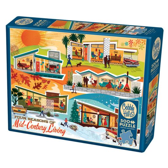 Puzzle Cobble Hill Cuatro Estaciones Retro XXL de 500 Piezas Puzzle Cobble Hill Cuatro Estaciones Retro XXL de 500 Piezas