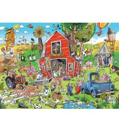 Puzzle Cobble Hill DoodleTown La Locura del Corral XXL de 500 P