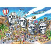 Puzzle Cobble Hill DoodleTown, Montaña Rushmore de 1000 Piezas