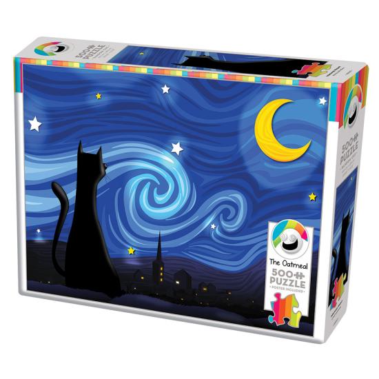 Puzzle Cobble Hill El Gato en la Noche Estrellada XXL de 500 Pz Puzzle Cobble Hill El Gato en la Noche Estrellada XXL de 500 Pz