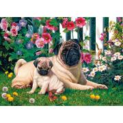 Puzzle Cobble Hill Familia de Pugs de 1000 Piezas