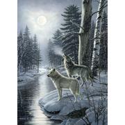 Puzzle Cobble Hill Lobos a la Luz de la Luna de 1000 Piezas