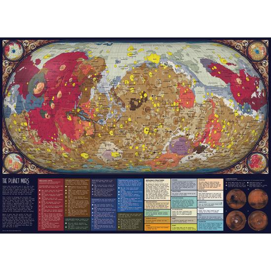 Puzzle Cobble Hill Mapa de Marte de 1000 Piezas Puzzle Cobble Hill Mapa de Marte de 1000 Piezas