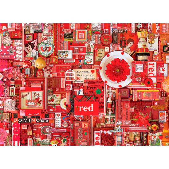 Puzzle Cobble Hill Rojo de 1000 Piezas Puzzle Cobble Hill Rojo de 1000 Piezas