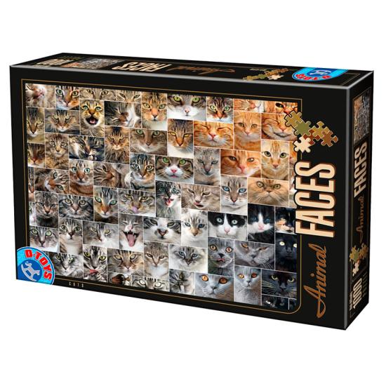 Puzzle D-Toys Caras de Animales, Gatos de 1000 Piezas Puzzle D-Toys Caras de Animales, Gatos de 1000 Piezas