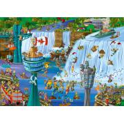 Puzzle D-Toys Cartoon, Cataratas del Niagara de 1000 Piezas