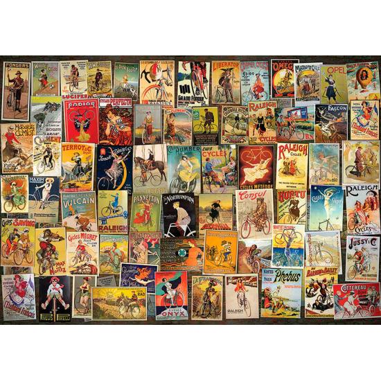 Puzzle D-Toys Collage Vintage, Ruedas de 1000 Piezas
