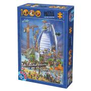 Puzzle D-Toys Construcción de Burj Al Arab de 1000 Piezas