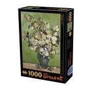 Puzzle D-Toys Jarrón de Rosas de 1000 Piezas