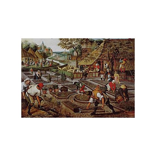 Puzzle D-Toys Jóvenes Trabajando en Primavera de 1000 Piezas