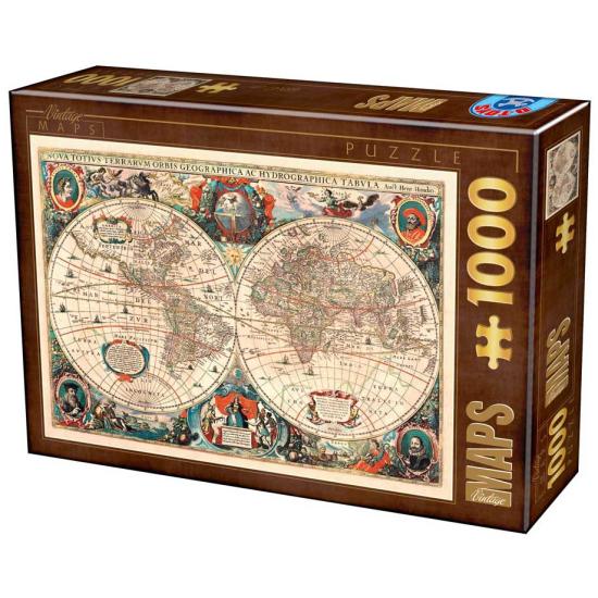 Puzzle D-Toys Mapa del Mundo Vintage de 1000 Piezas Puzzle D-Toys Mapa del Mundo Vintage de 1000 Piezas