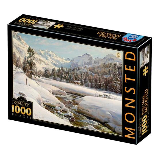 Puzzle D-Toys Paisaje de Invierno en Suiza de 1000 Pzs Puzzle D-Toys Paisaje de Invierno en Suiza de 1000 Pzs