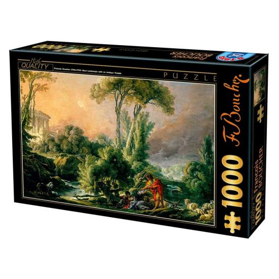 Puzzle D-Toys Paisaje Fluvial con Templo Antiguo de 1000 Pzs Puzzle D-Toys Paisaje Fluvial con Templo Antiguo de 1000 Pzs