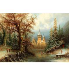 Puzzle D-Toys Paisaje Romántico del Invierno de 1000 Piezas